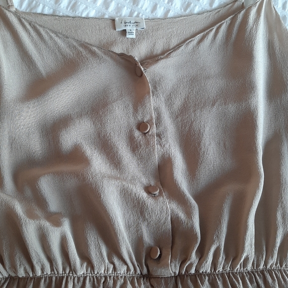 Aritzia T. Babaton 100% Silk Dress, Taupe, Size Small - Picture 8 of 16
